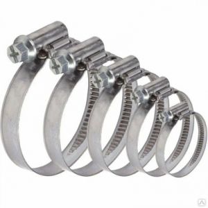 Хомут червячный, цинк W1 35-51 мм, 1 шт.