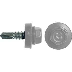 Саморез кровельный 4,8х35 мм Сигнально-Серый (RAL-7004) 250 шт ведро