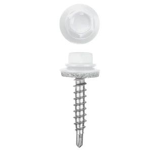 Саморез кровельный 4,8х51 мм Сигнально-Белый (RAL-9003) 40 шт