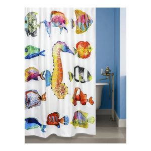 Штора д/ванной GORGEOUS FISH II, multiy 180х180 см ch21294