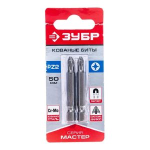 Биты ЗУБР «Мастер» кованые, хромомолибденовая сталь, тип хвостовика E 1/4