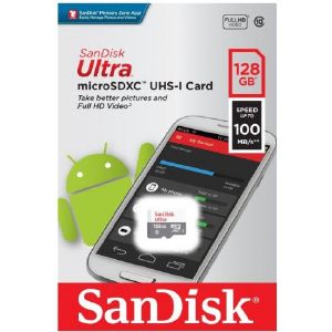 арта памяти SanDisk 128GB MicroSDXC class 10 UHS-I (100Mb/s) (без адаптера SD)*