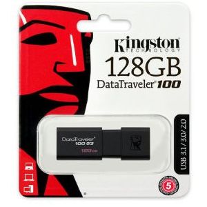 Флешка Kingston 128GB DataTraveler 100 G3 черная USB 3.1