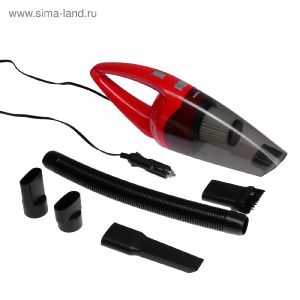 Пылесос автомобильный CYCLONE TURBO 100 Вт, 12 В, 5 насадок, красный