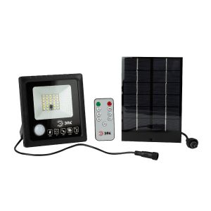 Прожектор светодиодный уличный на солн. бат. 20W, 350 lm, 5000K, с датч. движения, ПДУ, IP65