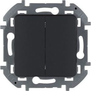 Мех. выключателя 2-кл. Inspiria 10А IP20 250В 10AX антрацит Leg 673623