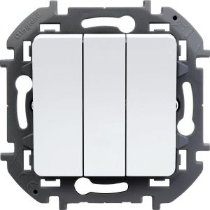 Мех. выключателя 3-кл. Inspiria 20А IP20 250В 10AX бел. Leg 673640