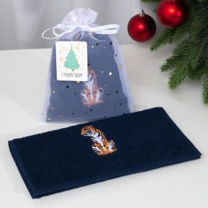 Полотенце махровое Тигр 30*60 см хлопок