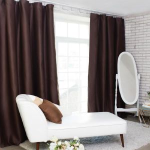 Штора портьерная Этель 135*250 блэкаут,шоколад,100% пэ