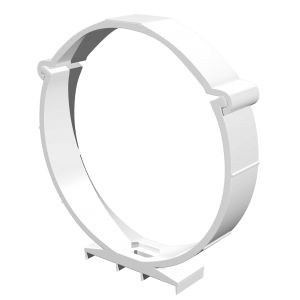 Держатель круглого воздуховода пластик Белый 10ДКП