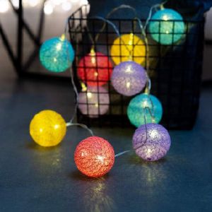 Тайские фонарики «Фейерверк» 1,5 м, прозрачный ПВХ, 10 LED, теплый белый