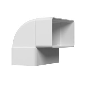 Колено вентиляционное прямоугольное вертикальное 60 х120 мм 90° Белый 612 КВП