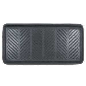 Коврик резиновый для обуви 40x80 см, черный, SUNSTEP