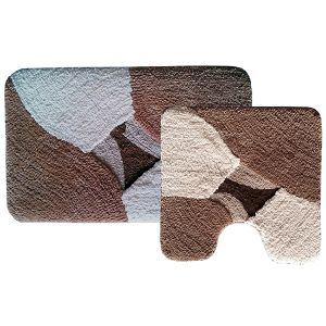 Комплект ковриков д/ванной и туалета ДЕБОРА 50x80 и 55х55 см, HJ-T 1325