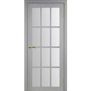 Дверь экошпон Турин 542 Ясень сереб. со стеклом 2000х700 мм