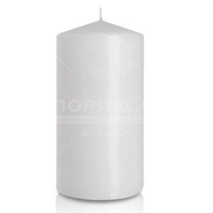 Свеча декоративная, 12х6 см, колонна, Bartek Candles, Белая
