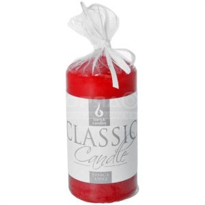 Свеча декоративная, 12х6 см, колонна, Bartek Candles, Бордовая