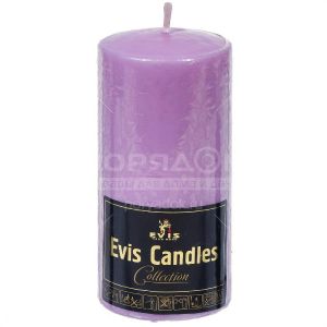 Свеча декоративная, 12х6 см, цилиндр, Evis Candles, Лавандовая