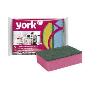 Губки для посуды МАКСИ, упак.5 шт. YORK 3004