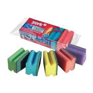 Губки для посуды профилированные, упак.5 шт. YORK 3102