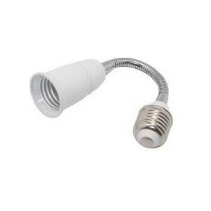 Переходник для ламп Е27/Е27 ECOLA Белый гибкий 150 мм
