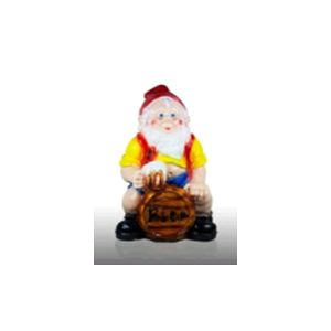 Фигура садовая гипс Гном на бочке 80x45 см ГАРДЕНВИЛЛ