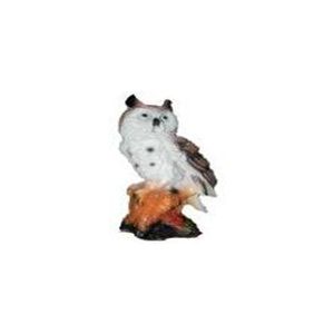 Фигура садовая гипс Филин на бревне 40x19 см ГАРДЕНВИЛЛ