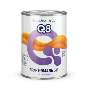 Грунт-эмаль по ржавчине Formula Q8 3 в 1, 0,8 кг, коричневая