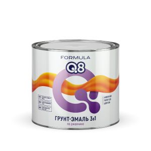 Грунт-эмаль по ржавчине Formula Q8 3 в 1, матовая, 1,9 кг, коричневая