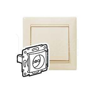 Механизм розетки 1-м СП Valena 16А IP21 2P без заземл. сл. кость (DIY-упак.) Leg 695611