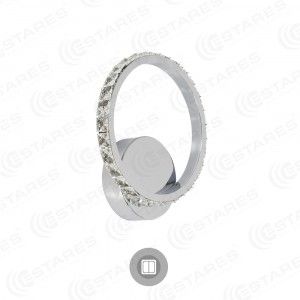 Бра Estares св/д PRINCESSA 10W R (1000lm) 4000K 4K d180мм хром/прозр. IP20