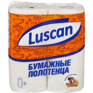 Полотенца бумажные LUSCAN 2-сл, с тиснением, 8 рул/уп