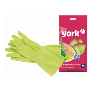 Перчатки резиновые YORK Алоэ, р.M 092150