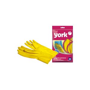 Перчатки резиновые YORK, р.M 9202