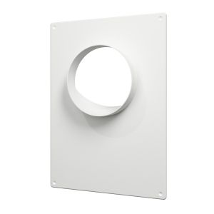 Площадка торцевая 205 х240 мм d-100 мм пластик Белый 100 ПТП