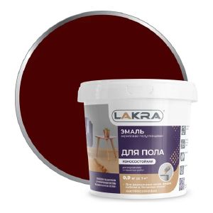 Эмаль акриловая для пола Лакра Желто-коричневая 0,9 кг, Л-С