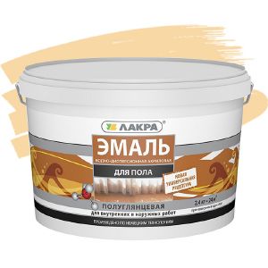 Эмаль акриловая для пола Лакра Красно-коричневая 2,4 кг, Л-С