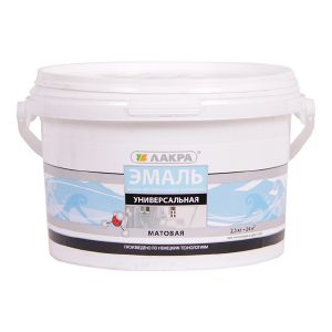 Эмаль акриловая универсальная Лакра Белая матовая 2,5 кг, Л-С