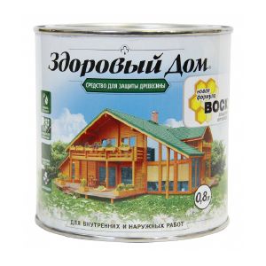 Защитно-декоративное покрытие Здоровый Дом 0,8 л Махагон