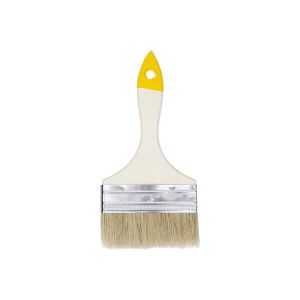 Кисть плоская KORVUS Хобби 100 мм, натуральная щетина, деревянная рукоятка
