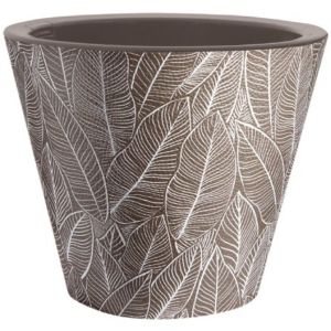 Горшок для цветов пластиковый, 3 л, 19х16 см, мокко, Джангл