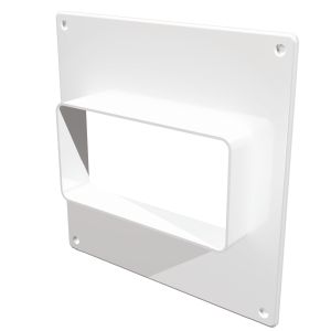 Площадка торцевая 205 х240 мм d-120 мм пластик Белый 612 ПТВ