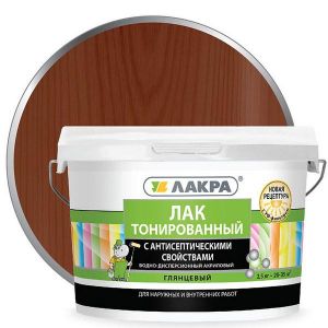 Лак в/д тонированный ЛАКРА 2,5 кг Махагон