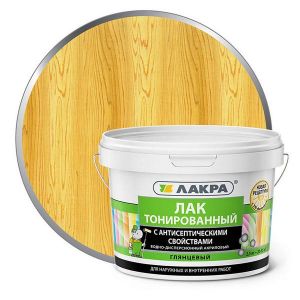 Лак в/д тонированный ЛАКРА 2,5 кг Сосна