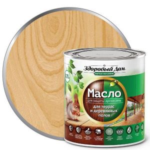 Масло для террас и деревянных полов ЗДОРОВЫЙ ДОМ дуб 0,75 л