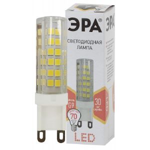 Лампа светодиодная Эра Стандарт G9 7W 2700K керамика капсула LED JCD-7W-CER-827-G9