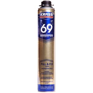 Пена монтажная профессиональная KRASS Professional V69/70 Всесезонная, до 69 л