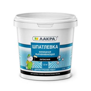 Шпатлевка латексная финишная выравнивающая ЛАКРА для гипсокартона 1,5 кг