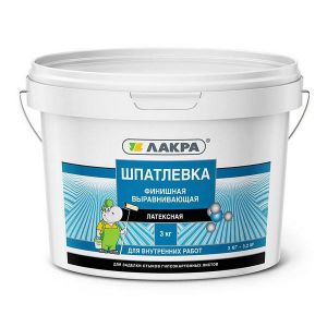 Шпатлевка латексная финишная выравнивающая ЛАКРА для гипсокартона 9 кг