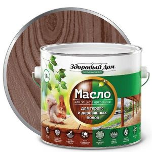 Масло для террас и деревянных полов ЗДОРОВЫЙ ДОМ палисандр 1,8 л